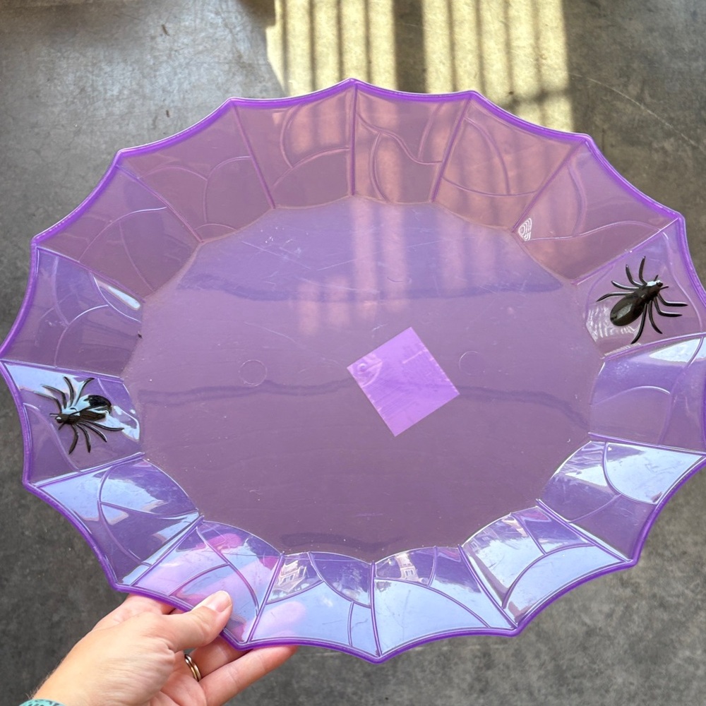 Purple Spider Web Party Platter